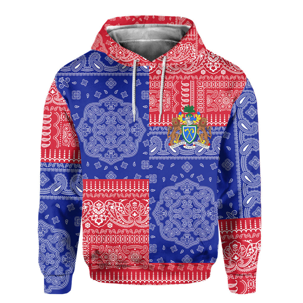 Gambia Hoodie Flag And Paisley Basic Style 2