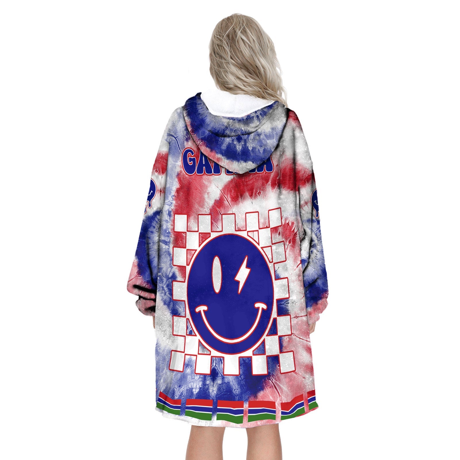 Gambia Hoodie Blanket Custom Tie Dye Style 3