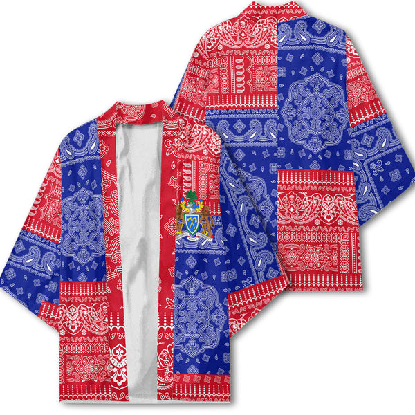 Gambia Kimono Flag And Paisley Basic Style 1