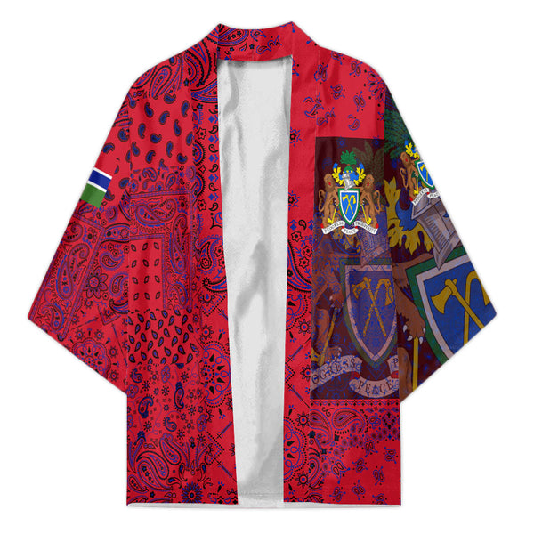 Gambia Kimono Paisley Flag And Skull Style 1