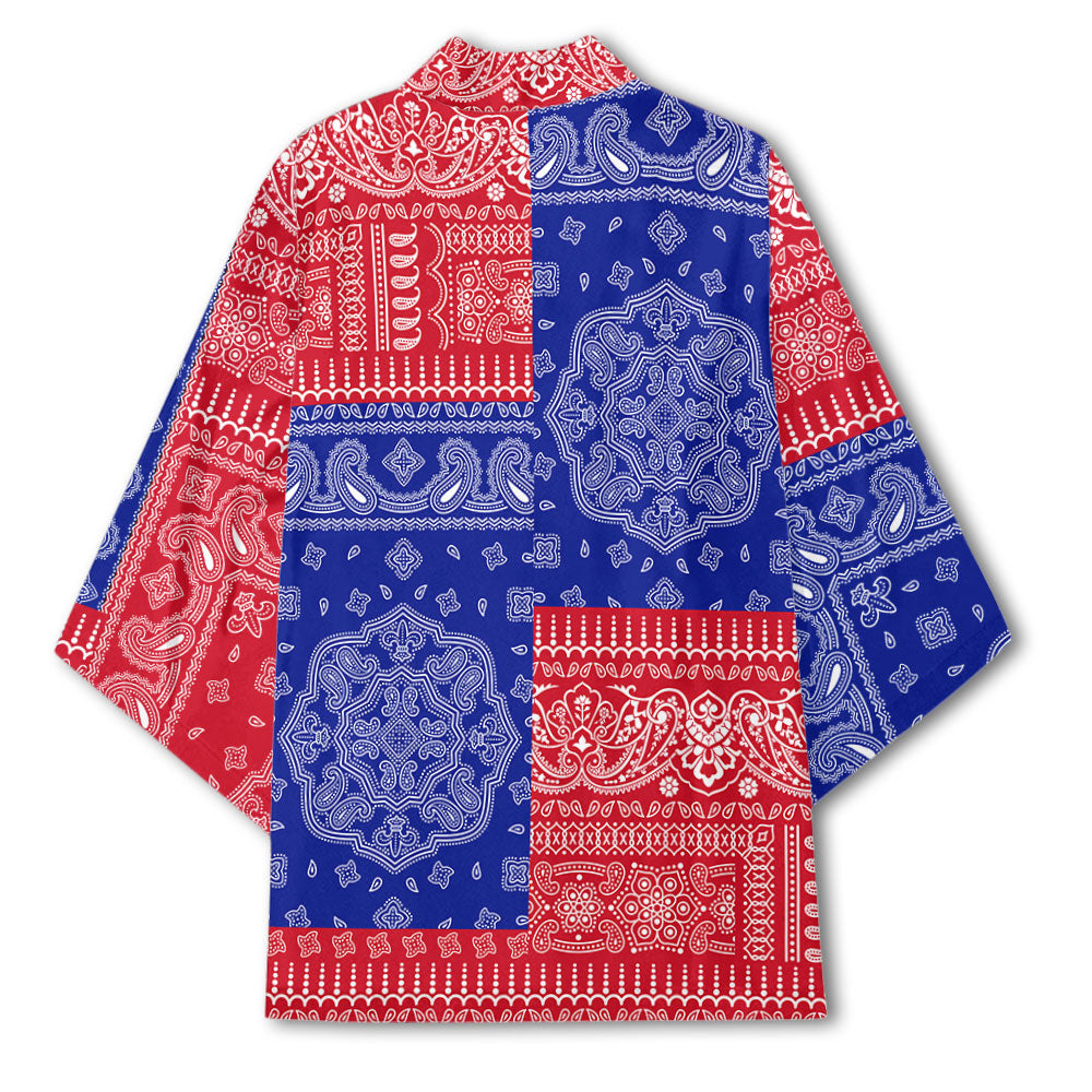 Gambia Kimono Flag And Paisley Basic Style 3