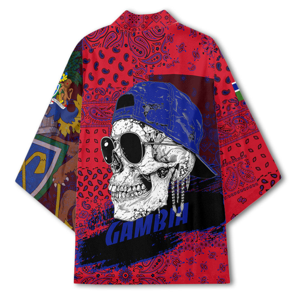 Gambia Kimono Paisley Flag And Skull Style 3