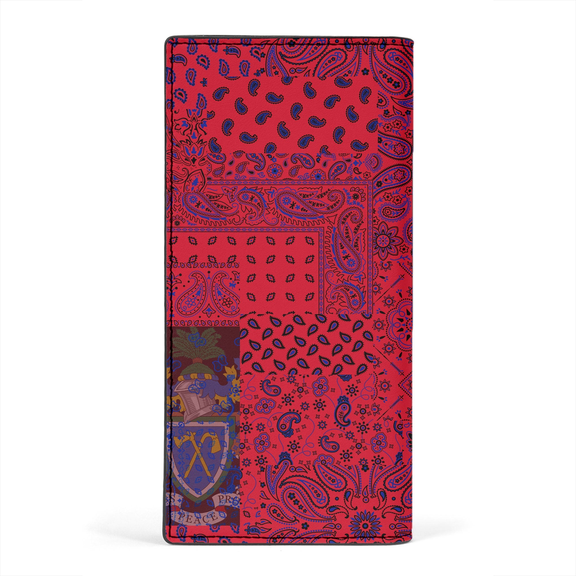 Gambia Leather Wallet Paisley Flag And Skull Style 2