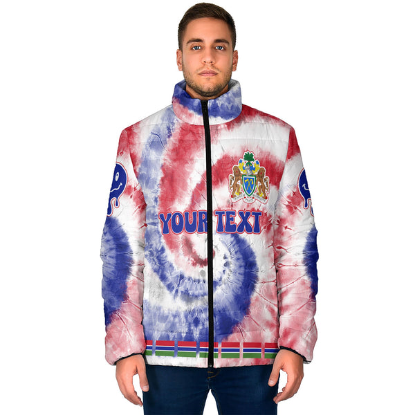 Gambia Men Padded Jacket Custom Tie Dye Style 1