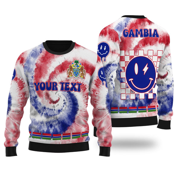 Gambia Ugly Sweater Custom Tie Dye Style 1