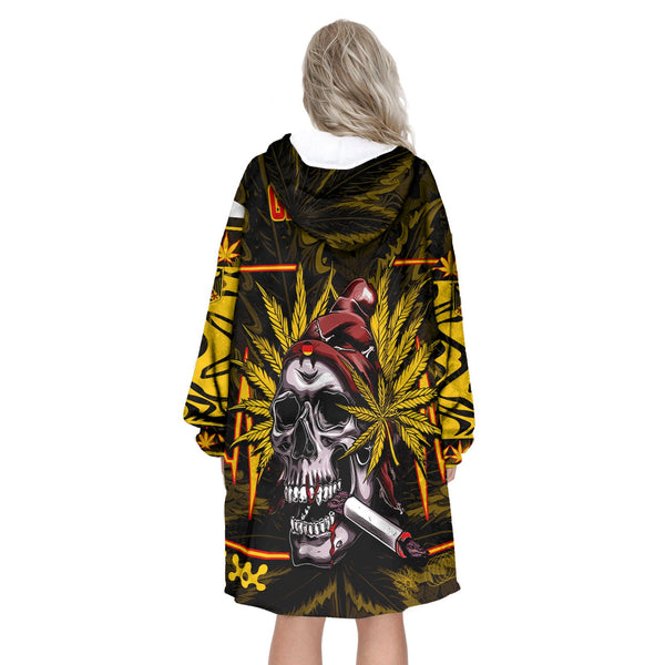 Germany Snug Hoodie Flag & Coat Of Arms Marijuanas Style