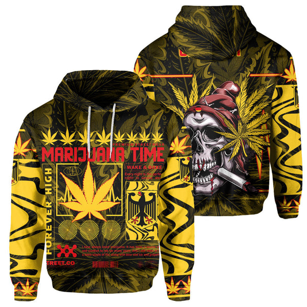 Germany Hoodie Flag & Coat Of Arms Marijuanas Style