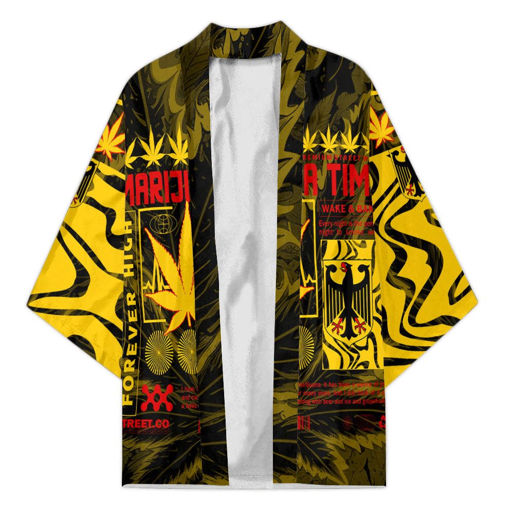 Germany Kimono Flag & Coat Of Arms Marijuanas Style