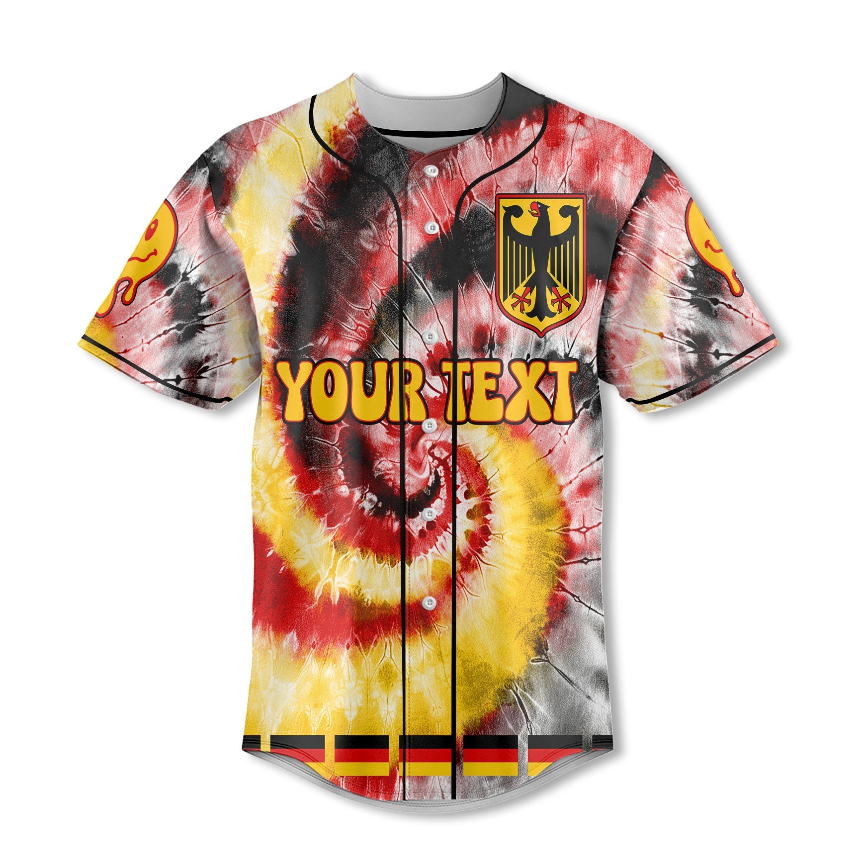 Germany Baseball Jersey Custom Tie Dye Style 2