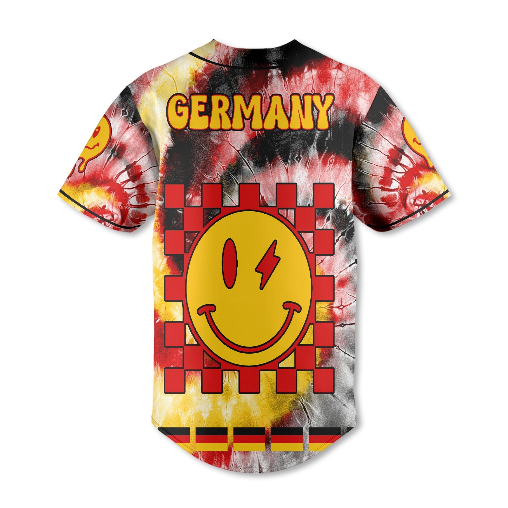 Germany Baseball Jersey Custom Tie Dye Style 3