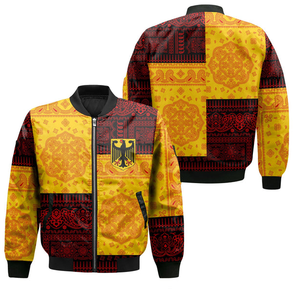 Germany Bomber Jacket Flag And Paisley Basic Style 1