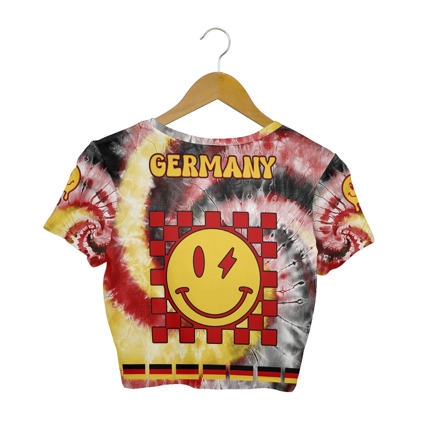 Germany Croptop T Shirt Custom Tie Dye Style 2