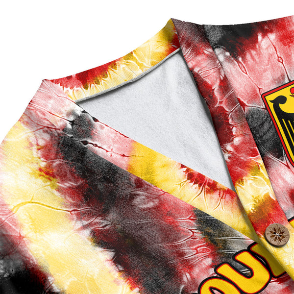 Germany Fleece Cardigan Custom Tie Dye Style 1