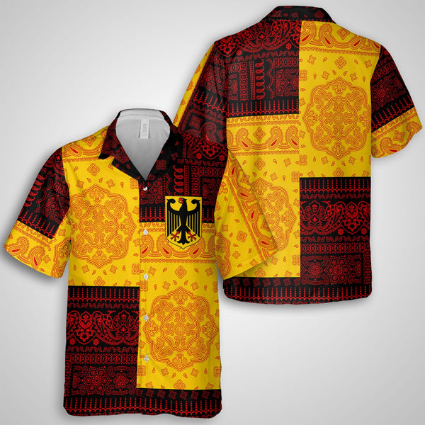 Germany Hawaiian Shirt Flag And Paisley Basic Style 1