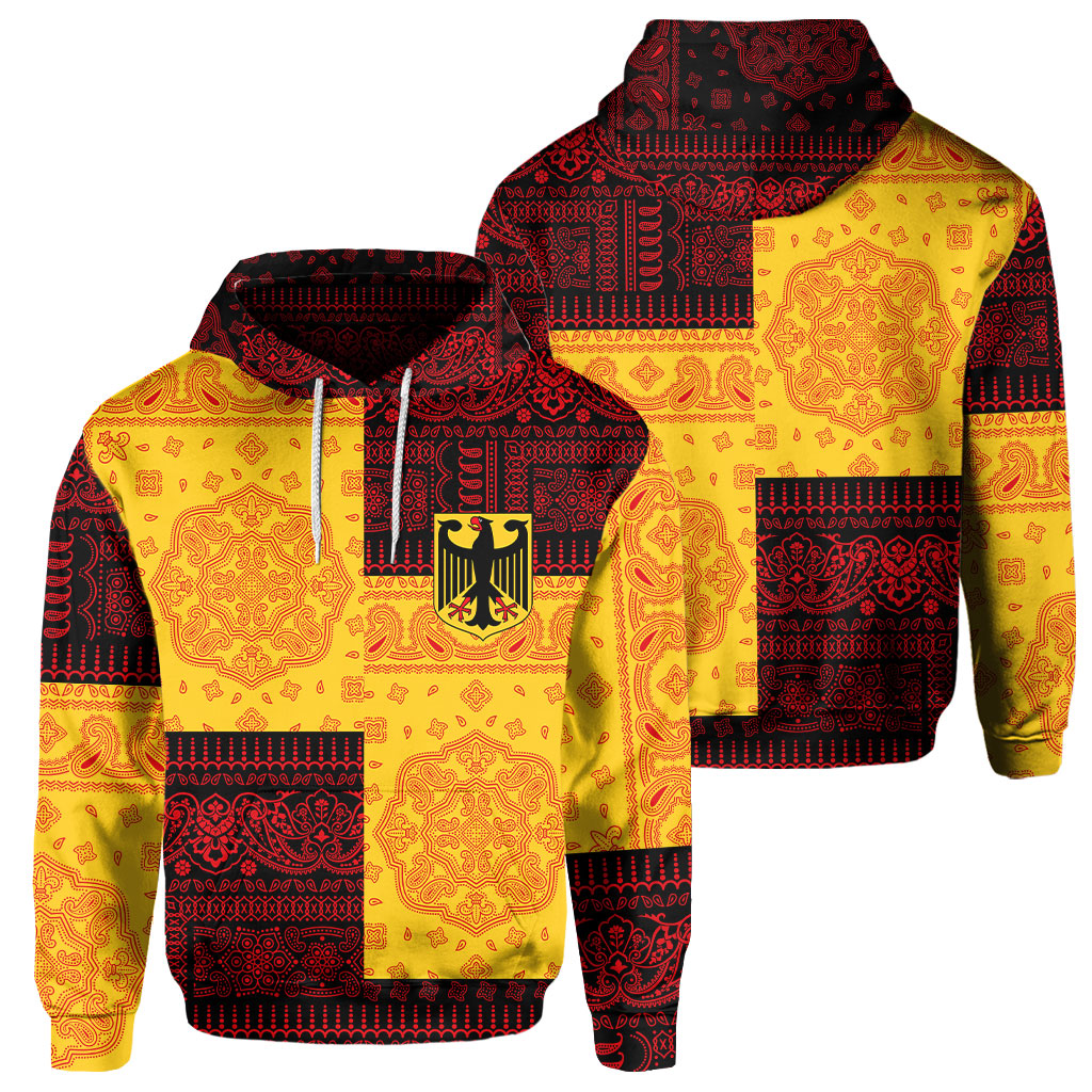 Germany Hoodie Flag And Paisley Basic Style 1