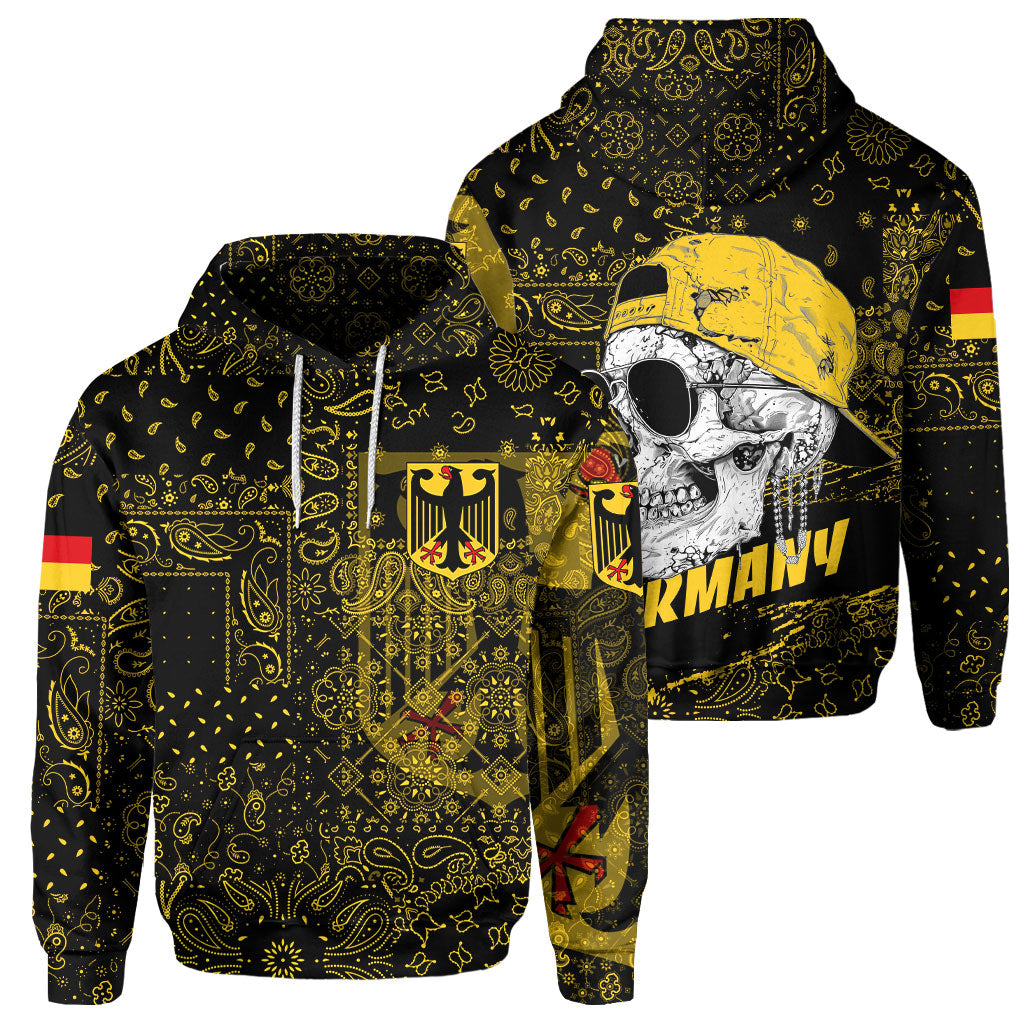 Germany Hoodie Paisley Flag And Skull Style 1