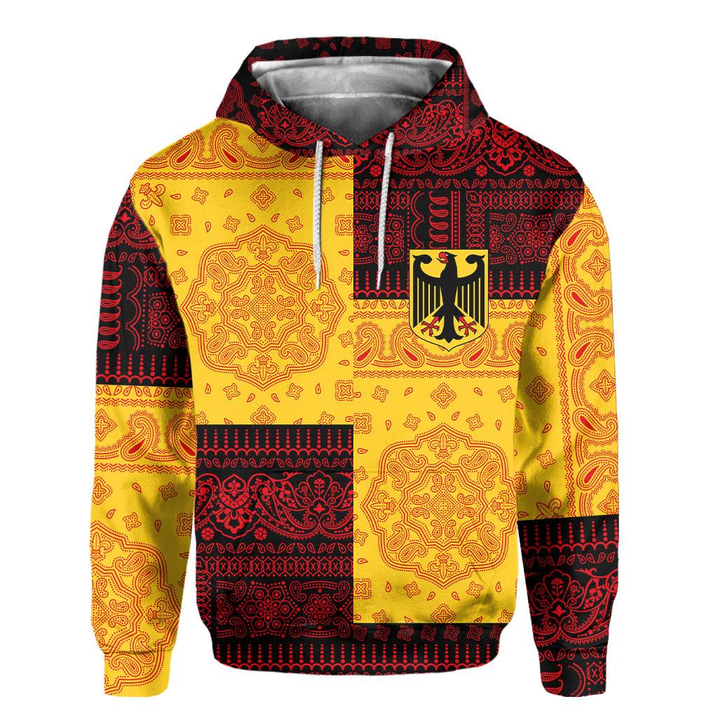 Germany Hoodie Flag And Paisley Basic Style 2