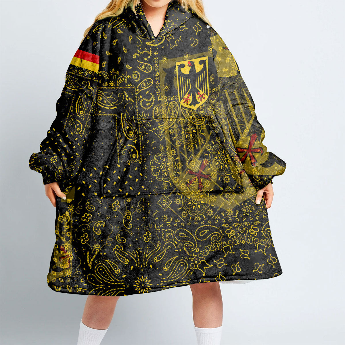 Germany Hoodie Blanket Paisley Flag And Skull Style 2