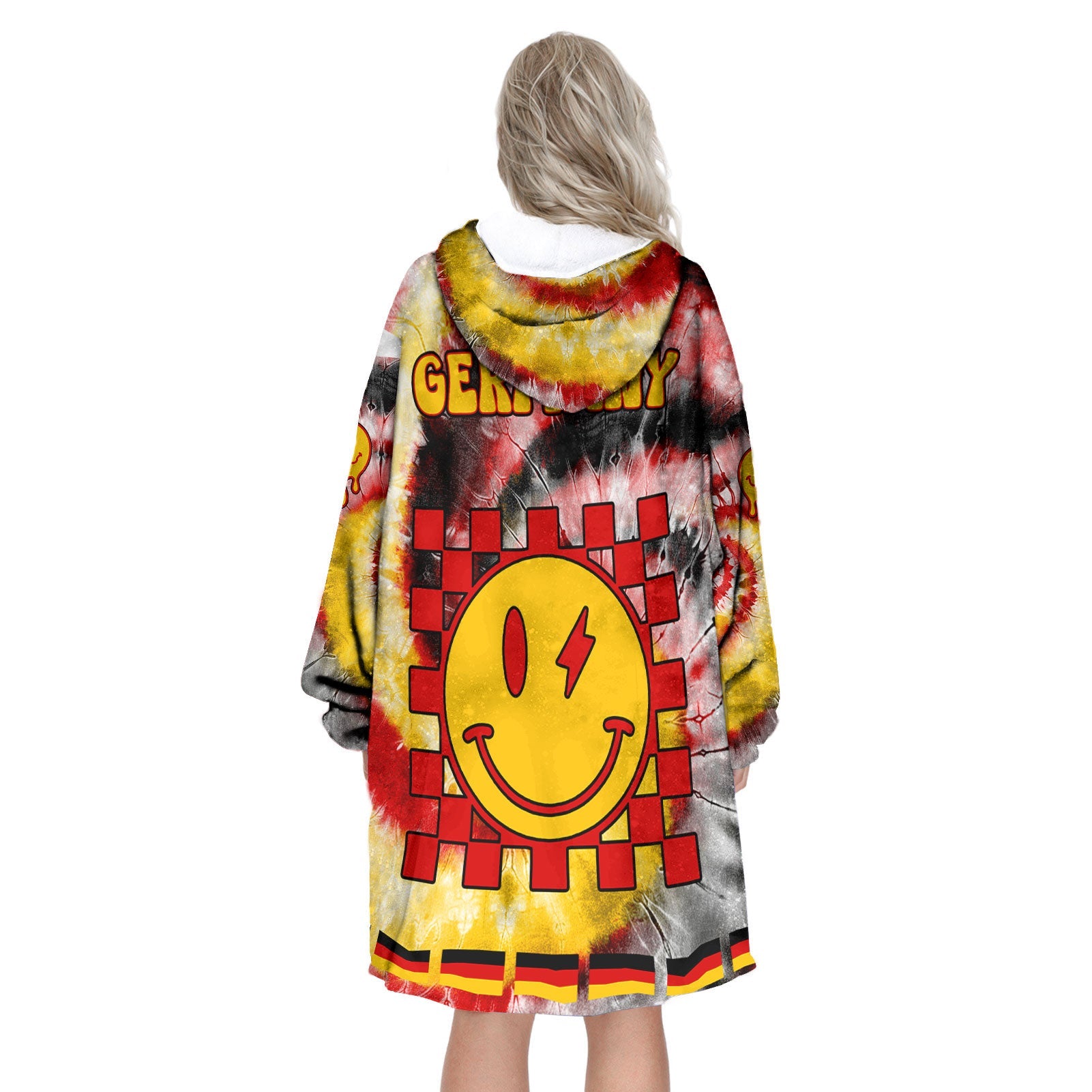 Germany Hoodie Blanket Custom Tie Dye Style 3