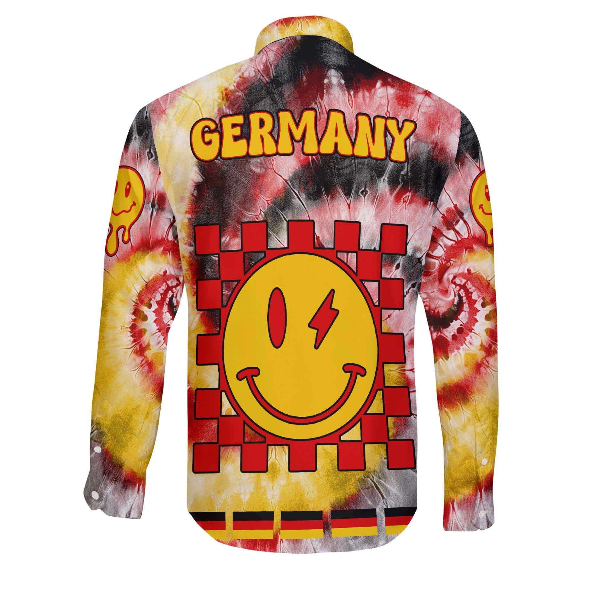 Germany Long Sleeve Button Shirt Custom Tie Dye Style 2