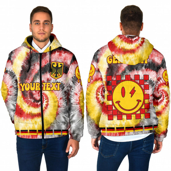 Germany Men Hooded Padded Jacket Custom Tie Dye Style 1