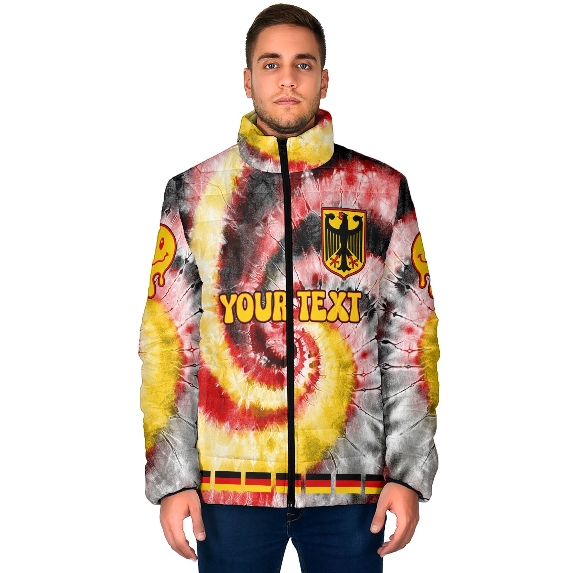 Germany Men Padded Jacket Custom Tie Dye Style 1