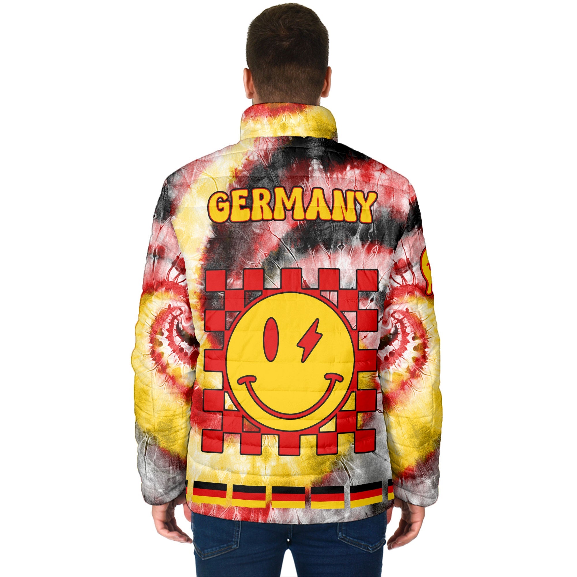 Germany Men Padded Jacket Custom Tie Dye Style 2