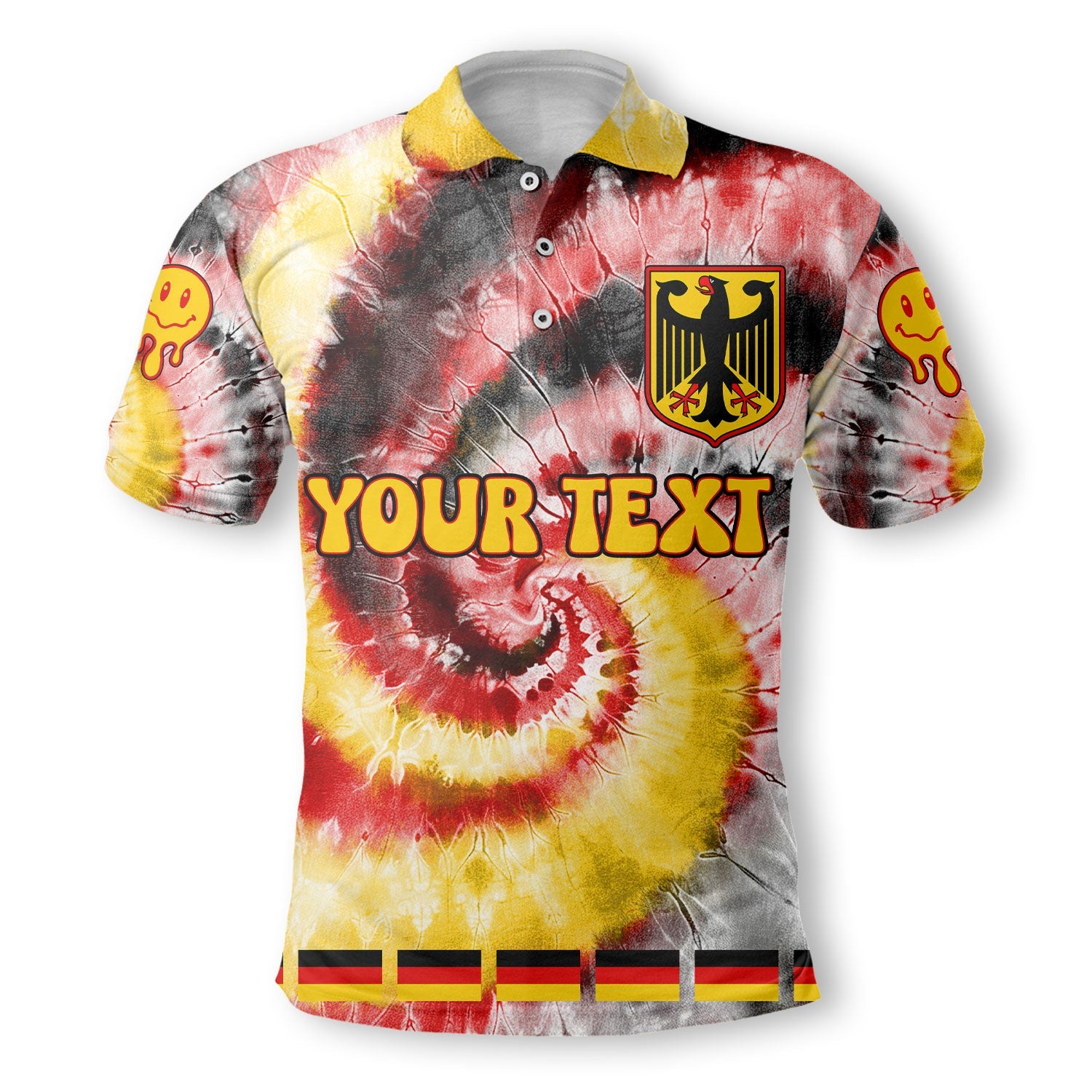 Germany Polo Shirt Custom Tie Dye Style 2