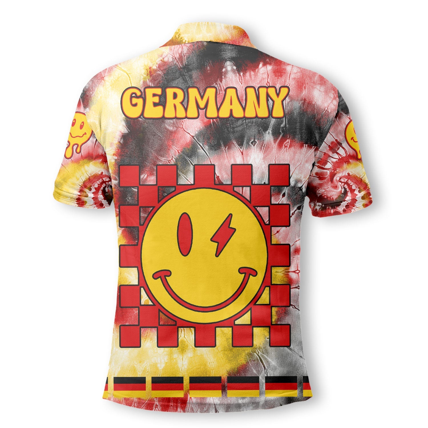 Germany Polo Shirt Custom Tie Dye Style 3