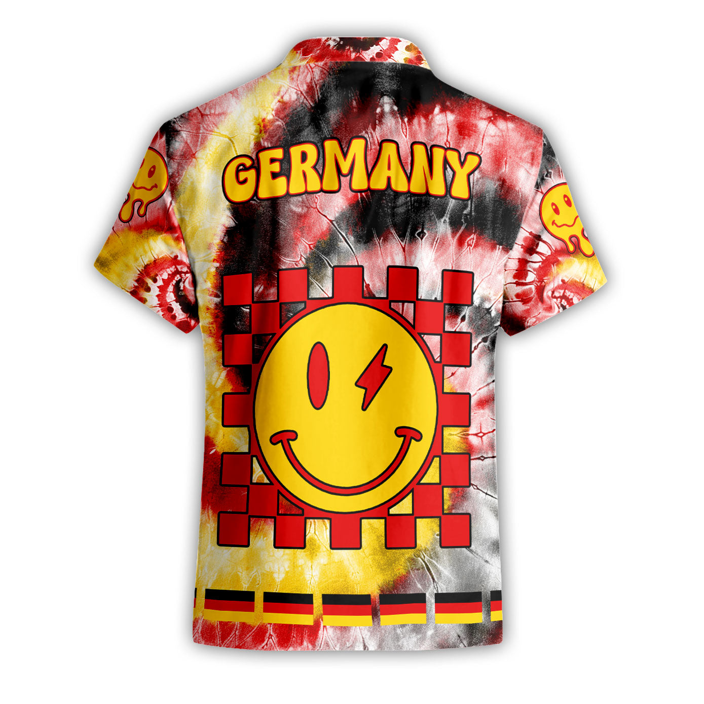 Germany Short Sleeve Shirt Custom Tie Dye Style 2