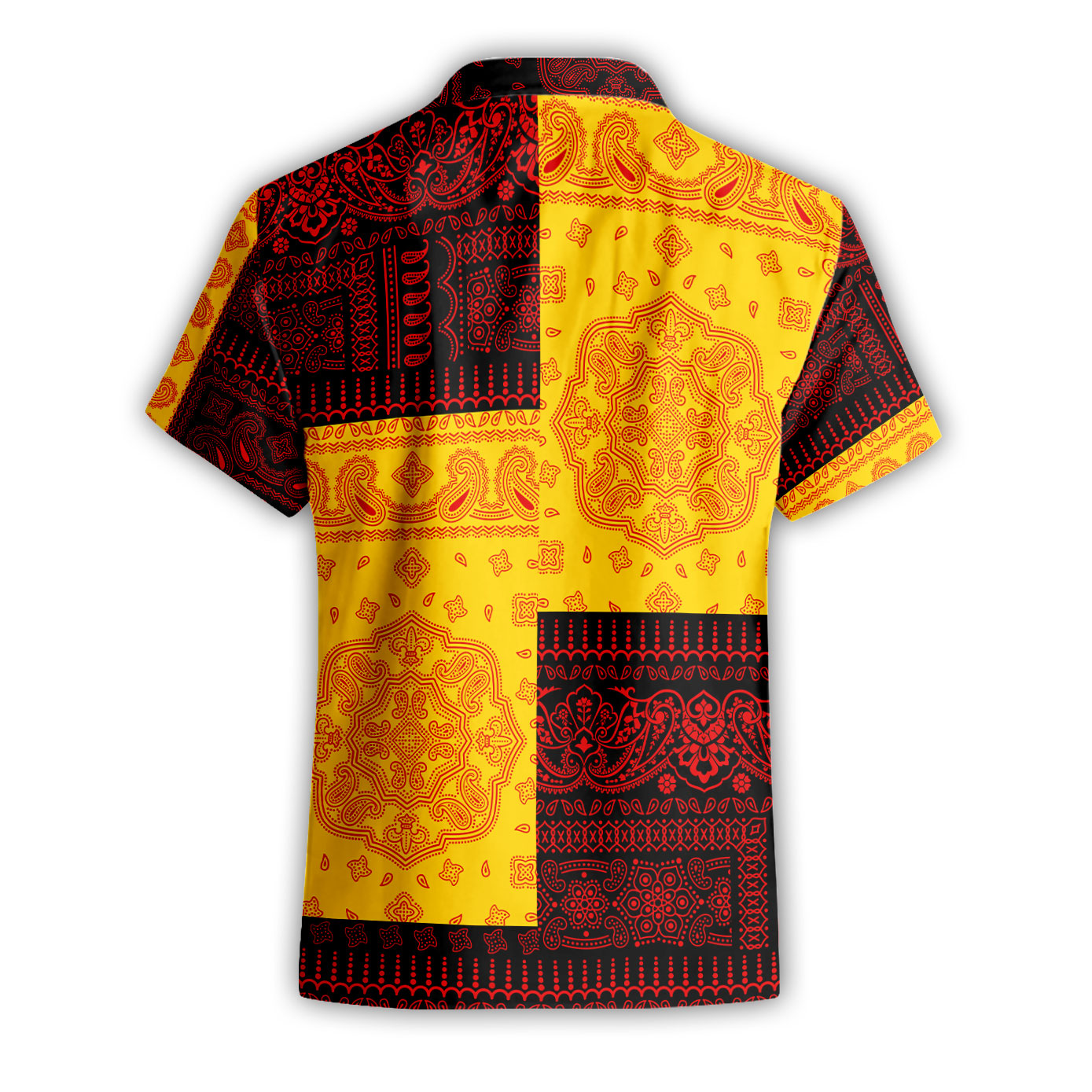 Germany Short Sleeve Shirt Flag And Paisley Basic Style 3