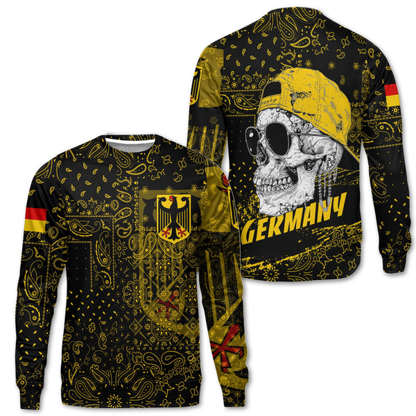 Germany Sweatshirt Paisley Flag And Skull Style 1