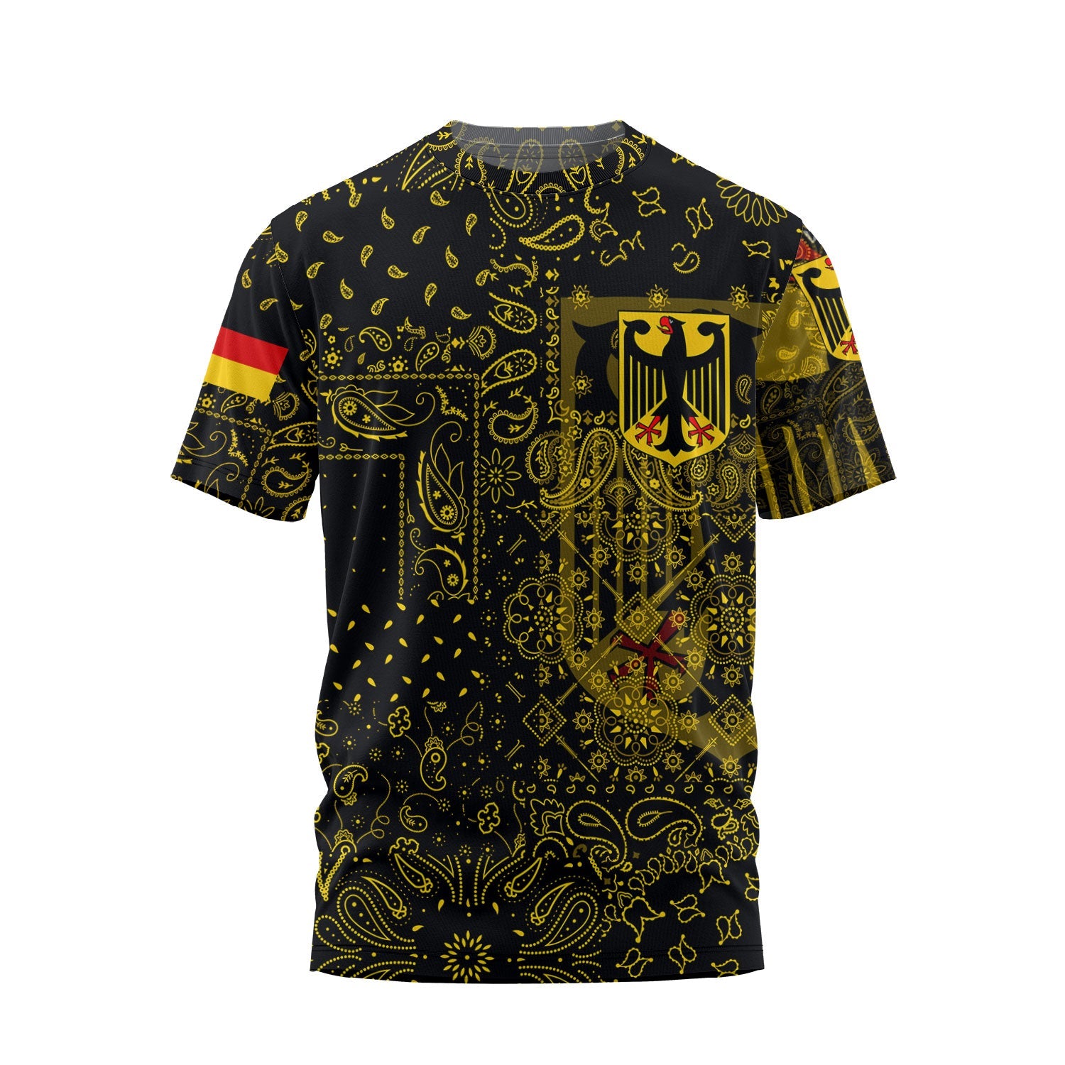 Germany T Shirt Paisley Flag And Skull Style 1