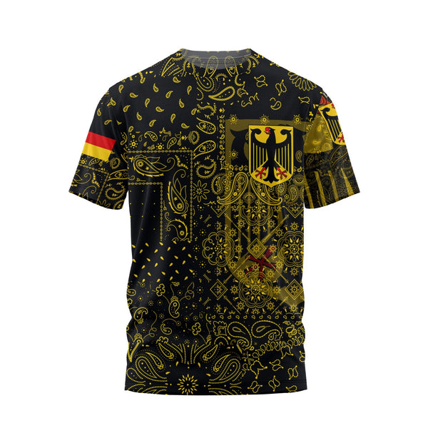 Germany T Shirt Paisley Flag And Skull Style 1