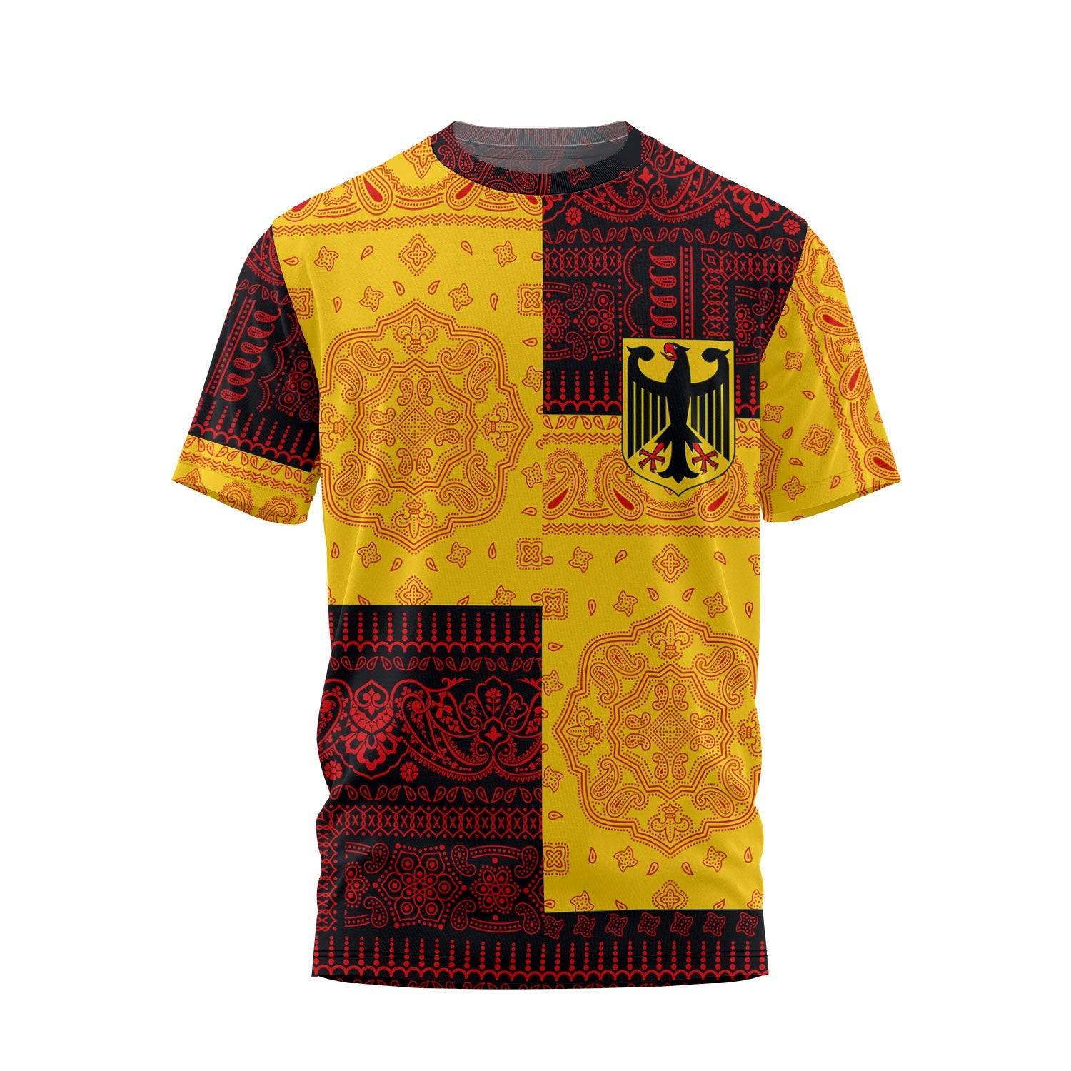 Germany T Shirt Flag And Paisley Basic Style 2