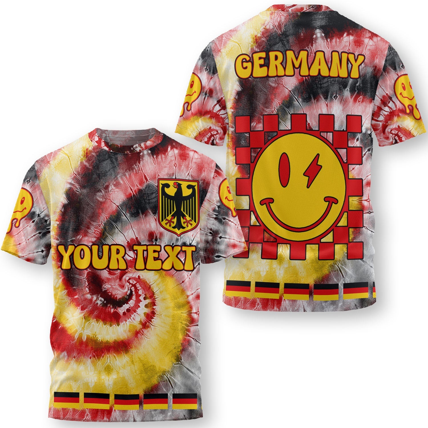 Germany T Shirt Custom Tie Dye Style 3