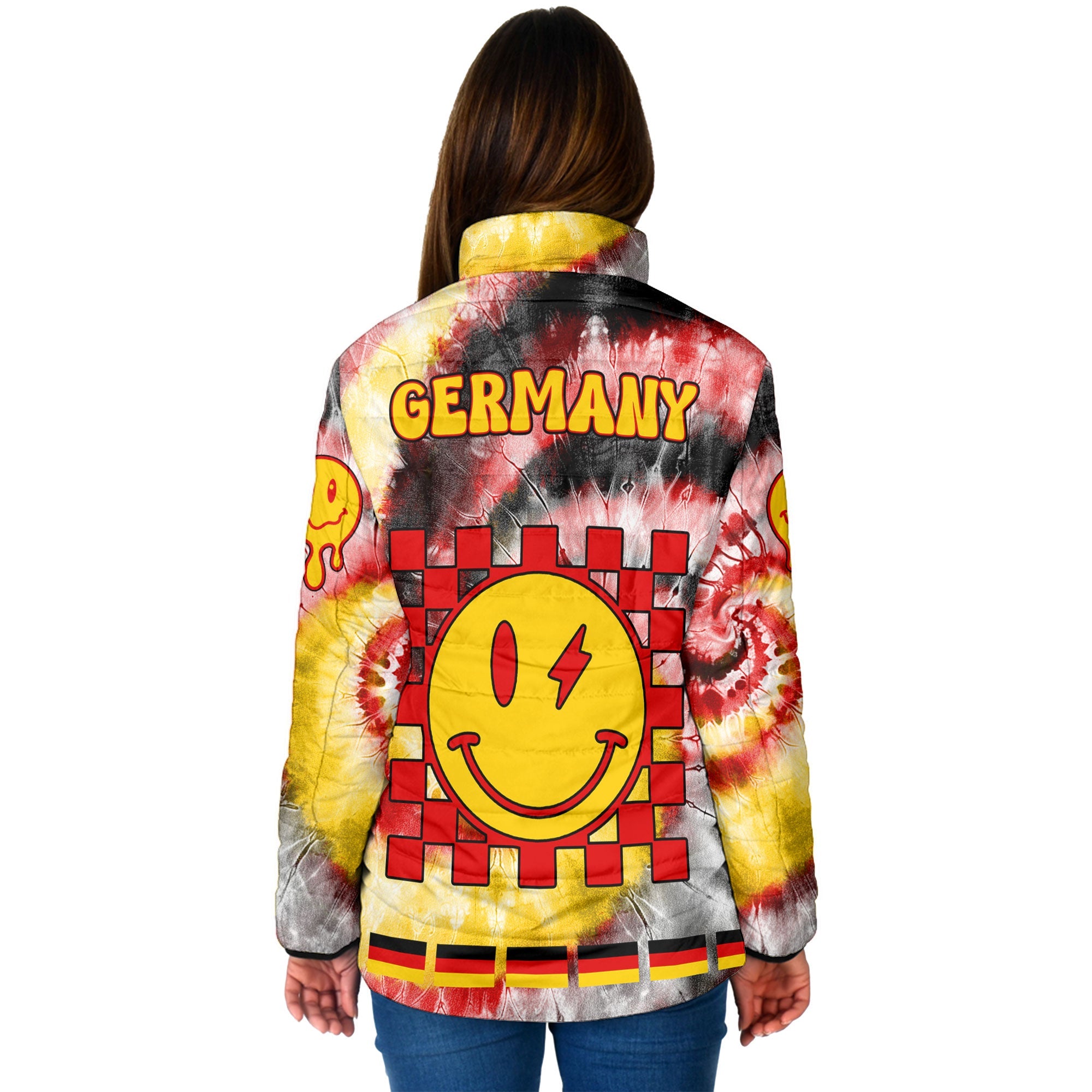 Germany Women Padded Jacket Custom Tie Dye Style 2