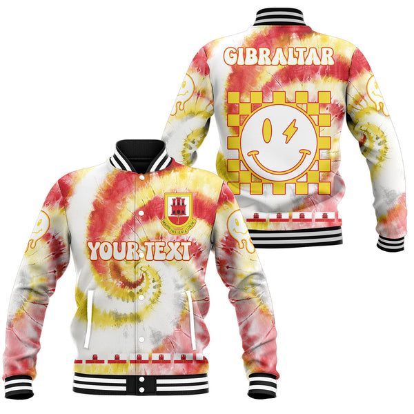 Gibraltar Baseball Jacket Custom Tie Dye Style 1