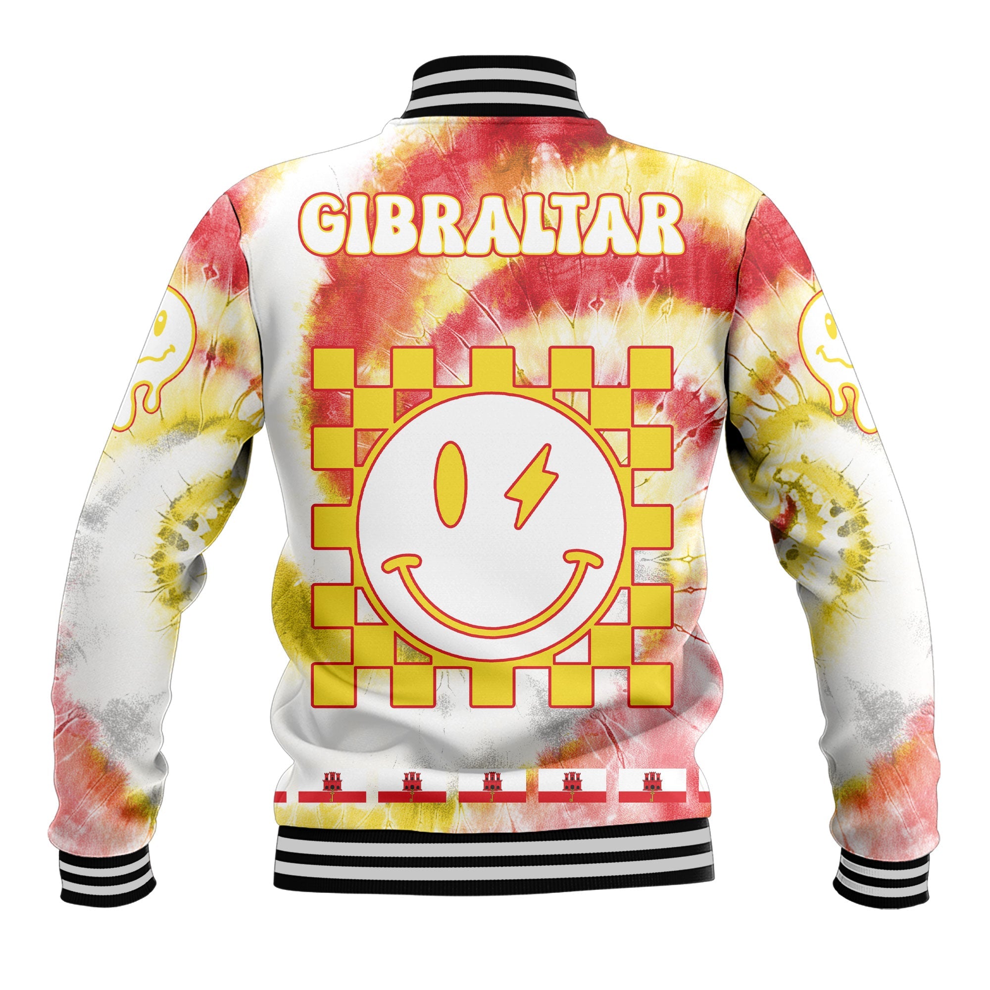 Gibraltar Baseball Jacket Custom Tie Dye Style 3