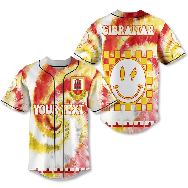 Gibraltar Baseball Jersey Custom Tie Dye Style 1