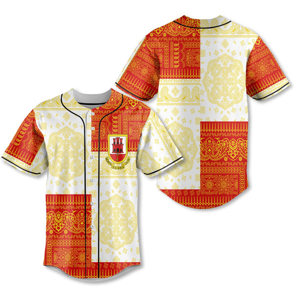 Gibraltar Baseball Jersey Flag And Paisley Basic Style 1