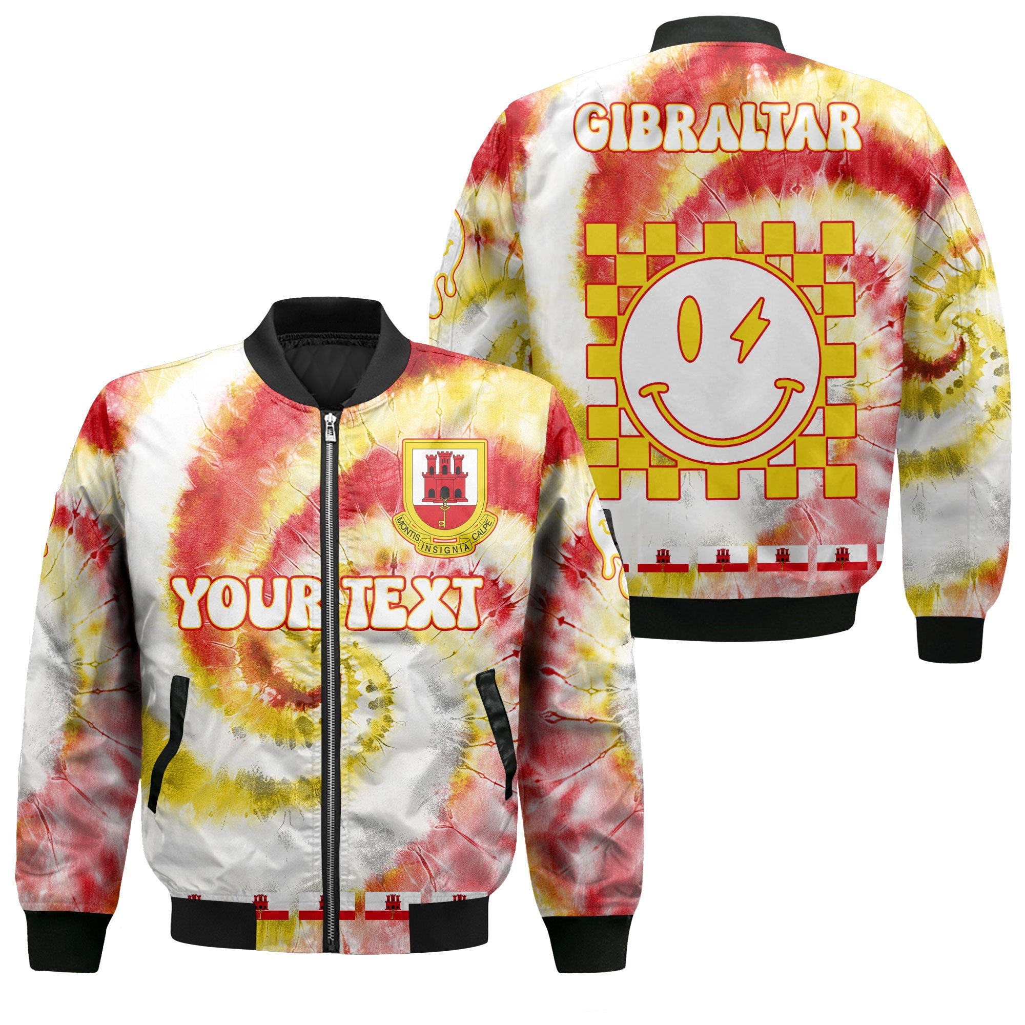 Gibraltar Bomber Jacket Custom Tie Dye Style 1