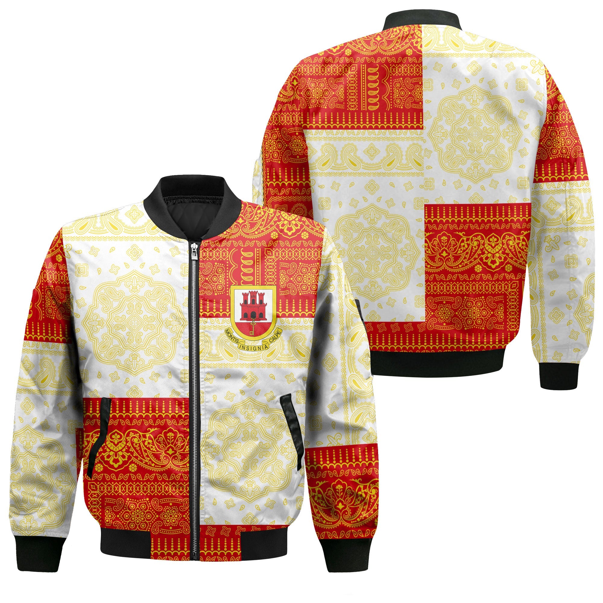 Gibraltar Bomber Jacket Flag And Paisley Basic Style 1