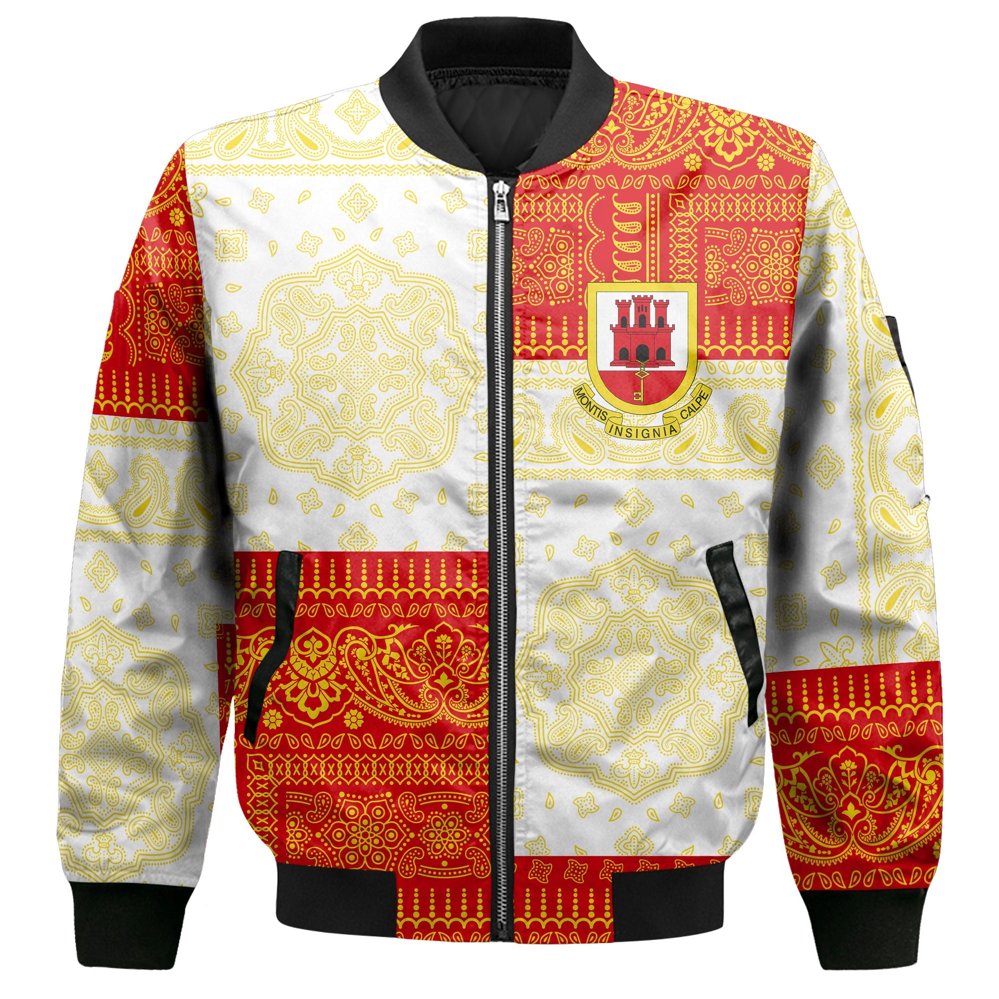 Gibraltar Bomber Jacket Flag And Paisley Basic Style 2