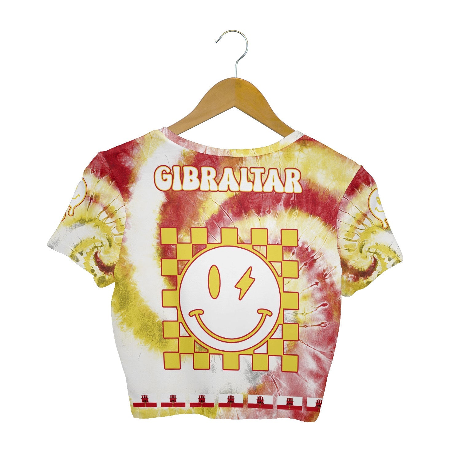 Gibraltar Croptop T Shirt Custom Tie Dye Style 2