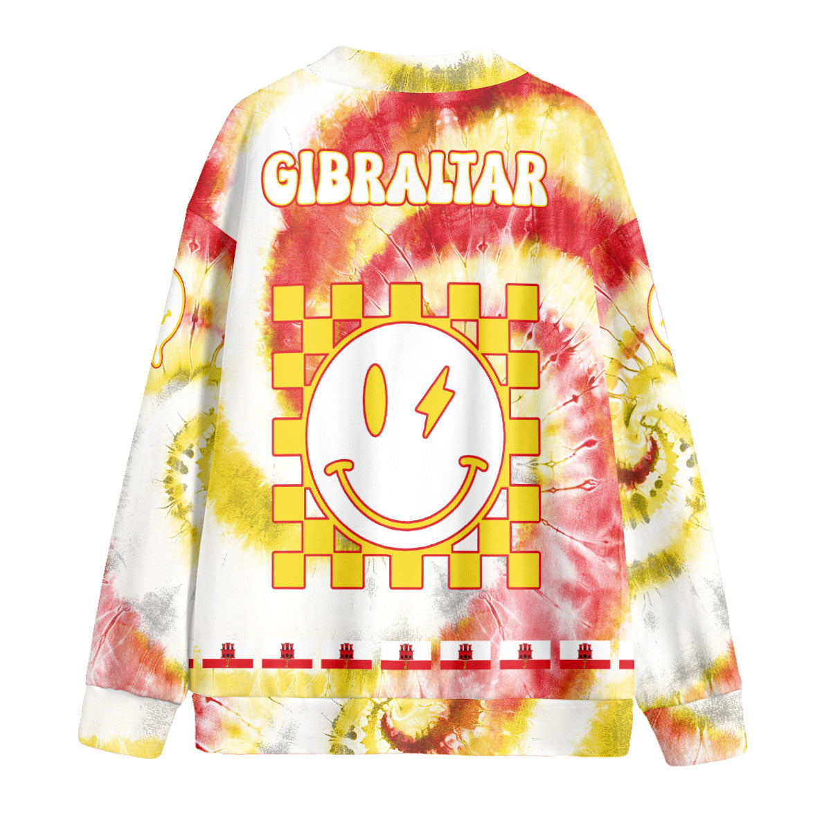 Gibraltar Fleece Cardigan Custom Tie Dye Style 2