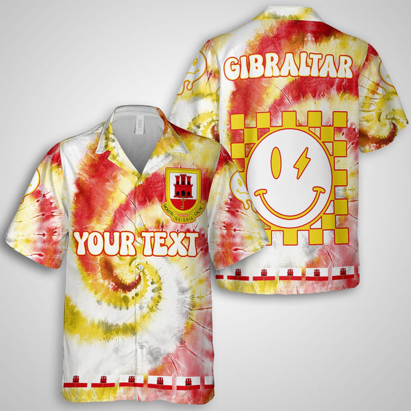 Gibraltar Hawaiian Shirt Custom Tie Dye Style 1