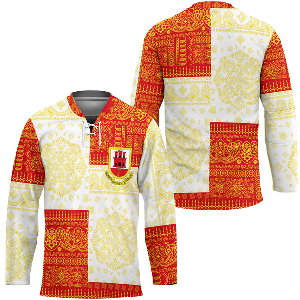 Gibraltar Hockey Jersey Flag And Paisley Basic Style 1