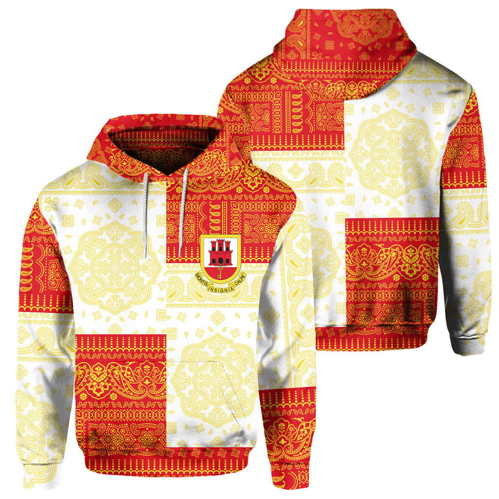 Gibraltar Hoodie Flag And Paisley Basic Style 1