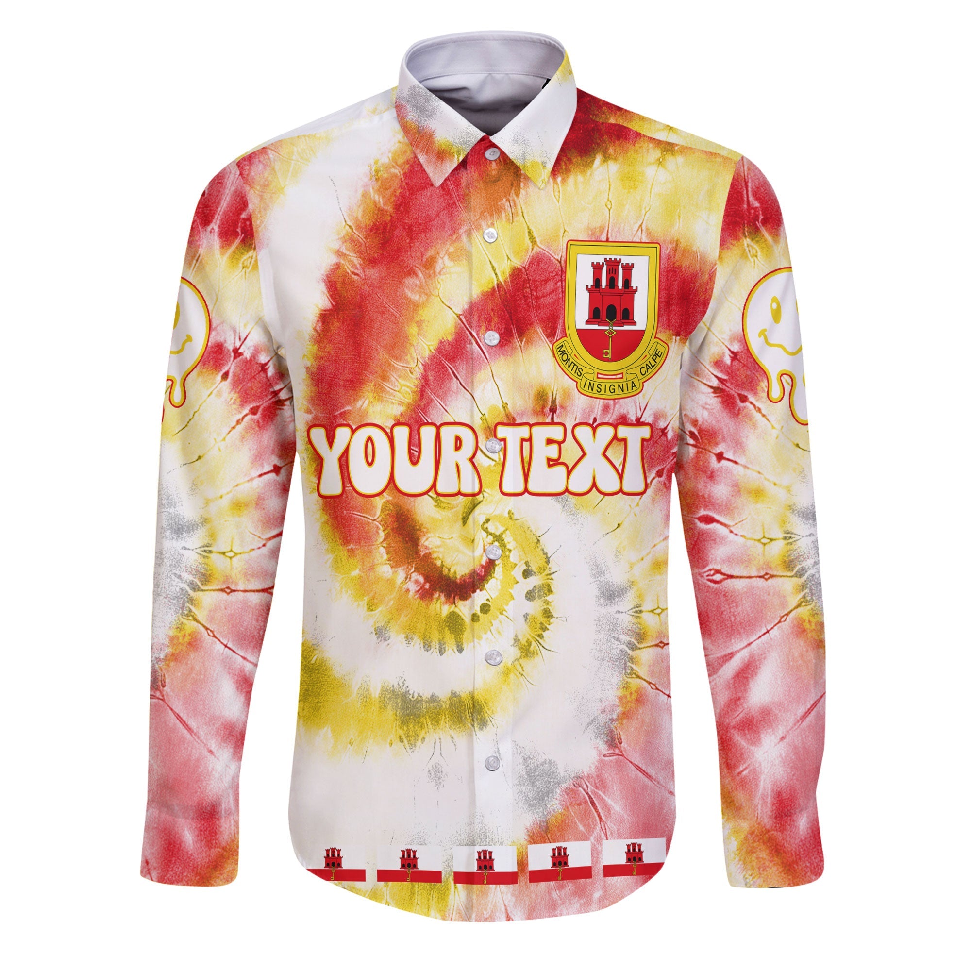 Gibraltar Long Sleeve Button Shirt Custom Tie Dye Style 1